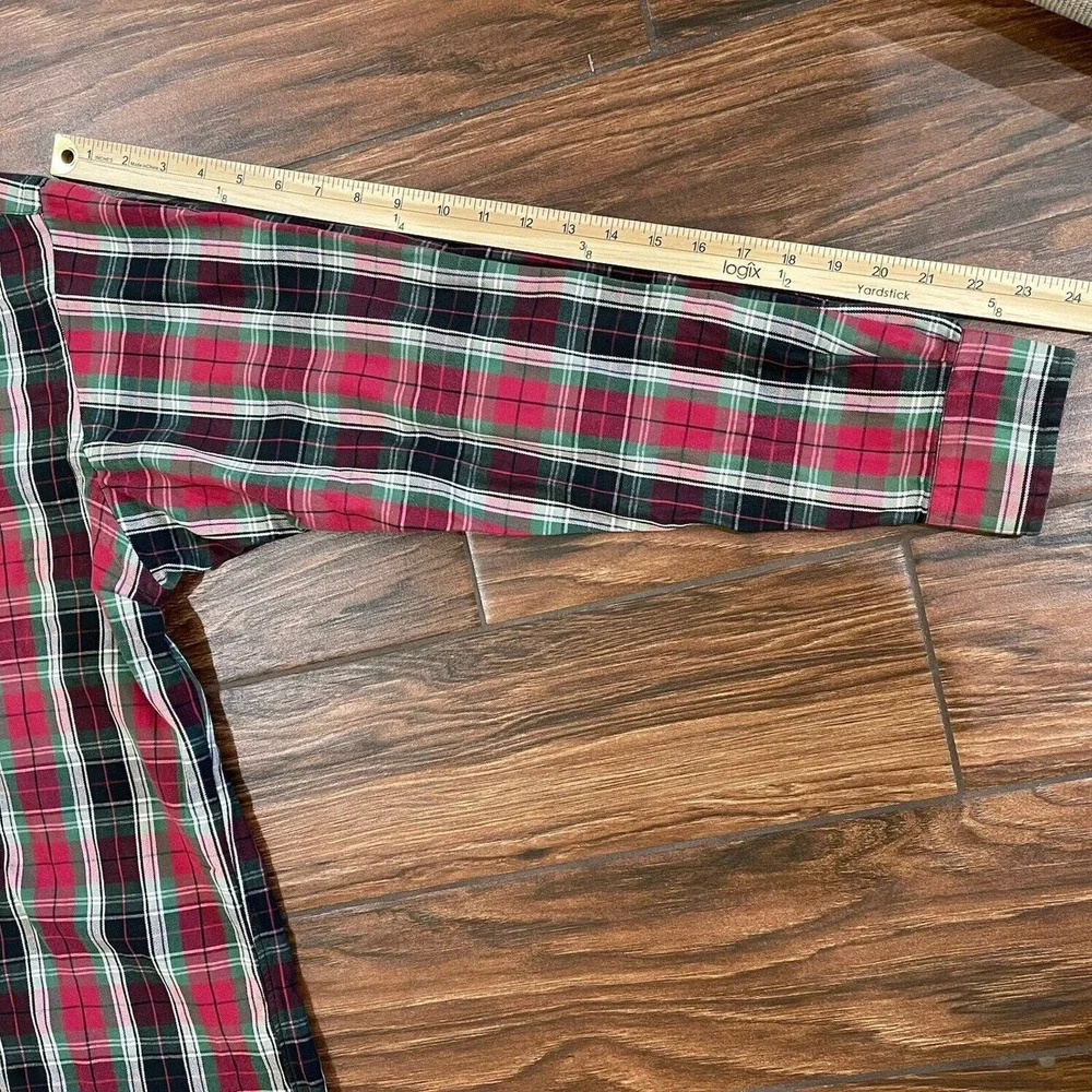 Polo Ralph Lauren Oxford Button Front Shirt Men's XL Plaid Red Green White‎